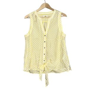 Maeve striped sleeveless front tie blouse size 12
